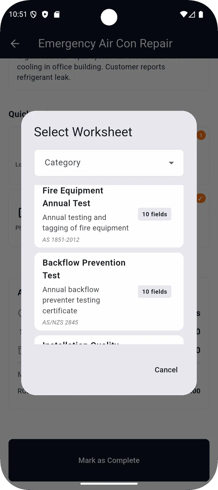 FieldPro digital compliance worksheets